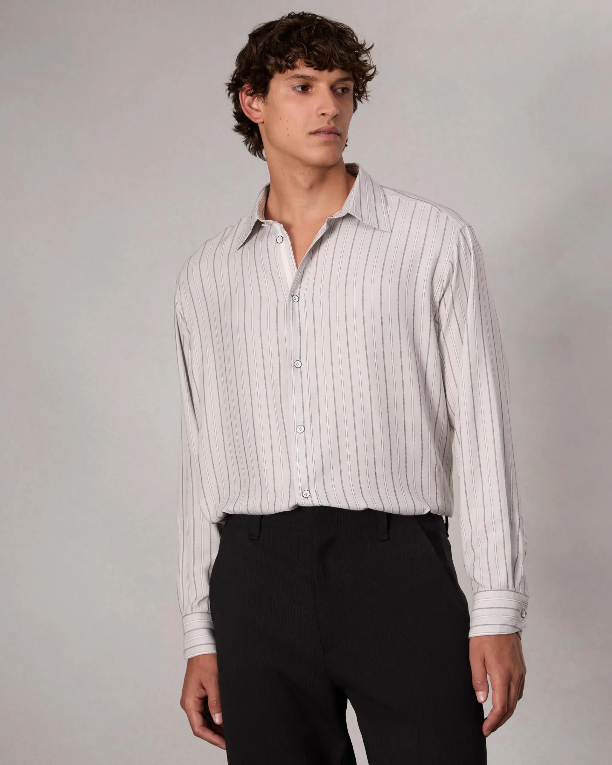 rag & bone Matthew Striped Shirt White Stripe Discount