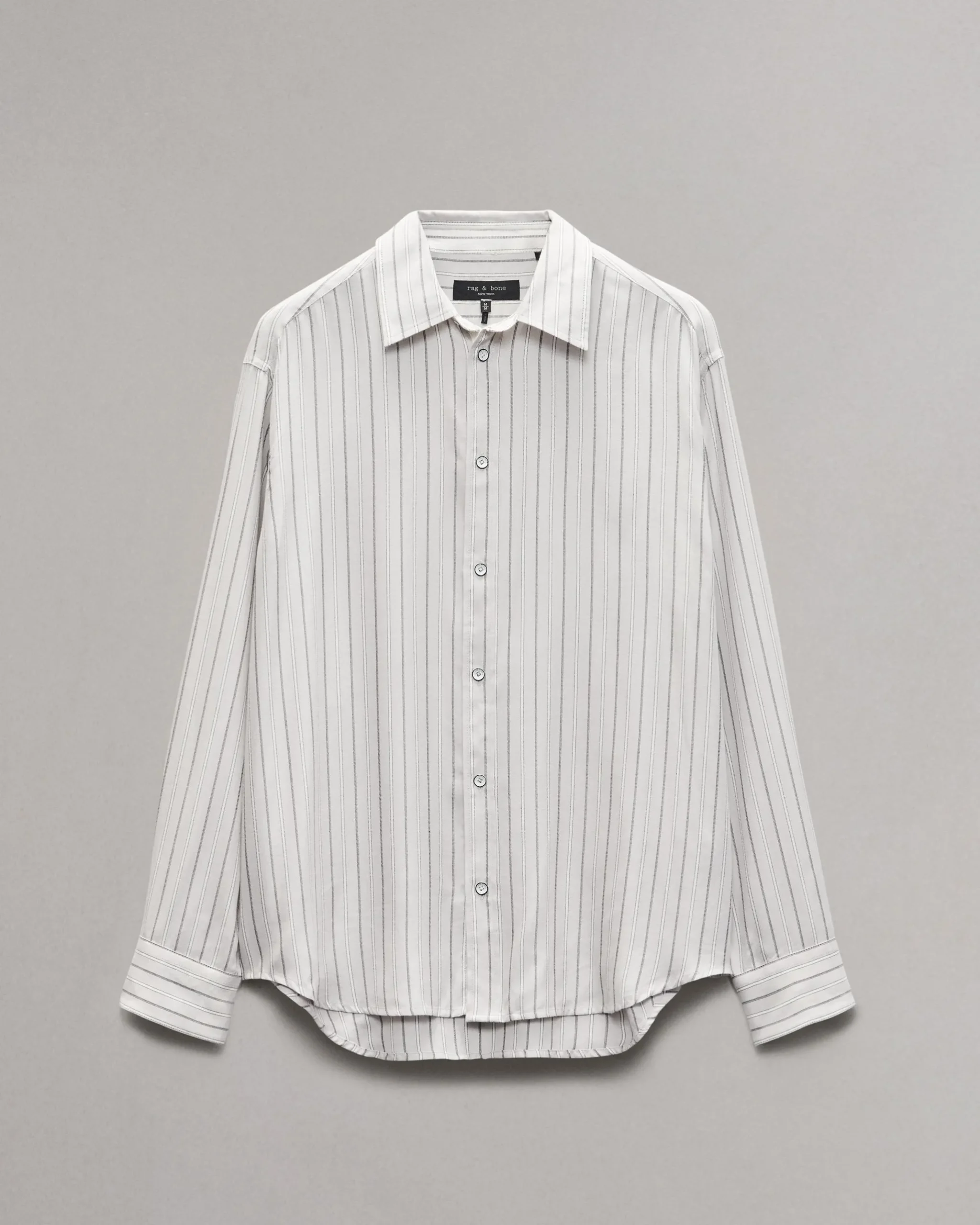 rag & bone Matthew Striped Shirt White Stripe Discount