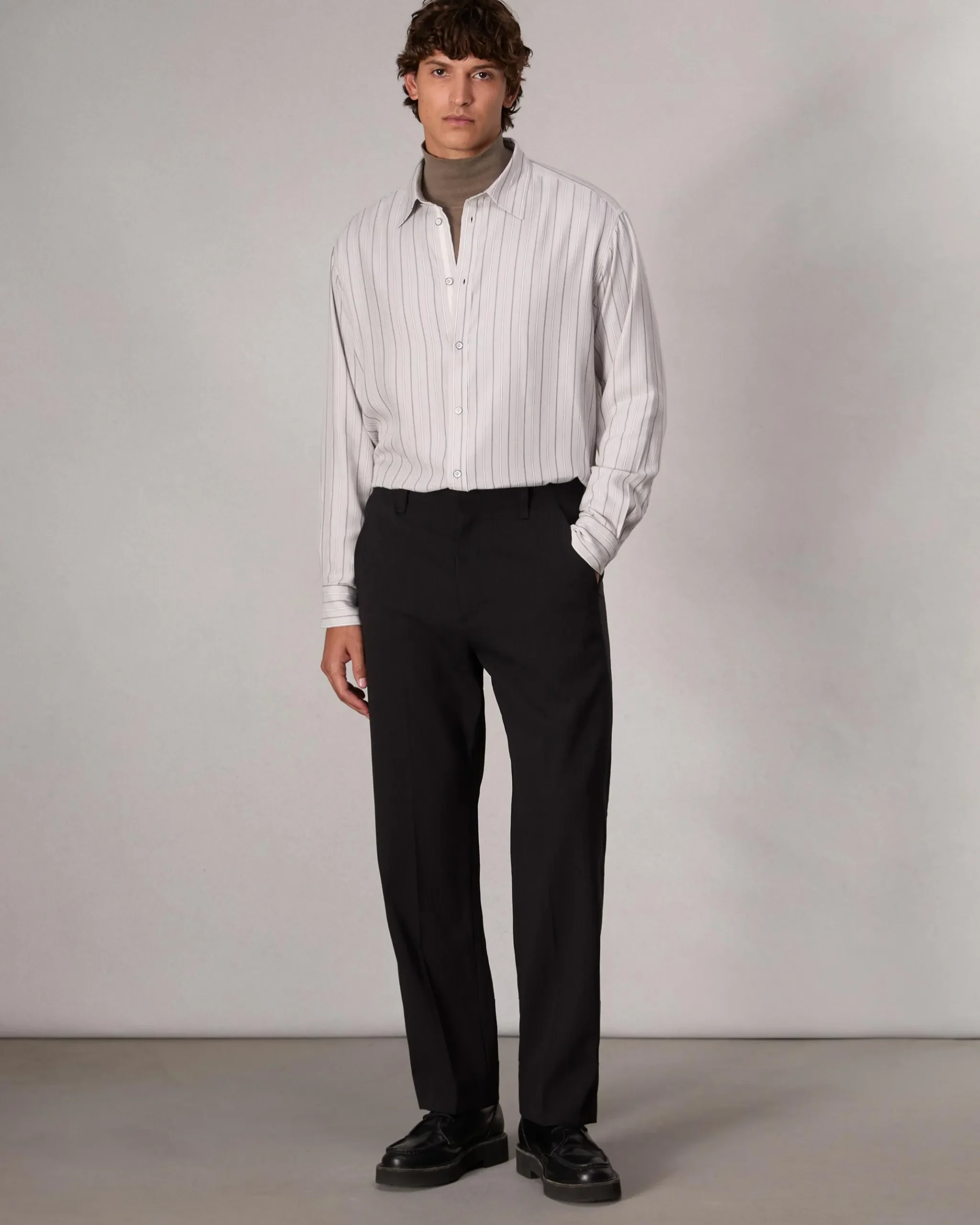 rag & bone Matthew Striped Shirt White Stripe Discount