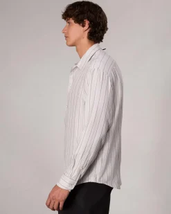 rag & bone Matthew Striped Shirt White Stripe Discount