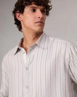rag & bone Matthew Striped Shirt White Stripe Discount