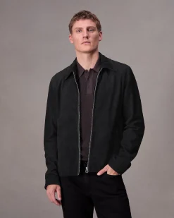 rag & bone Melrose Suede Jacket Black Cheap