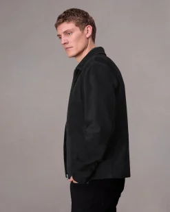 rag & bone Melrose Suede Jacket Black Cheap