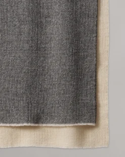 rag & bone Millie Virgin Wool Scarf Charcoal Multi New