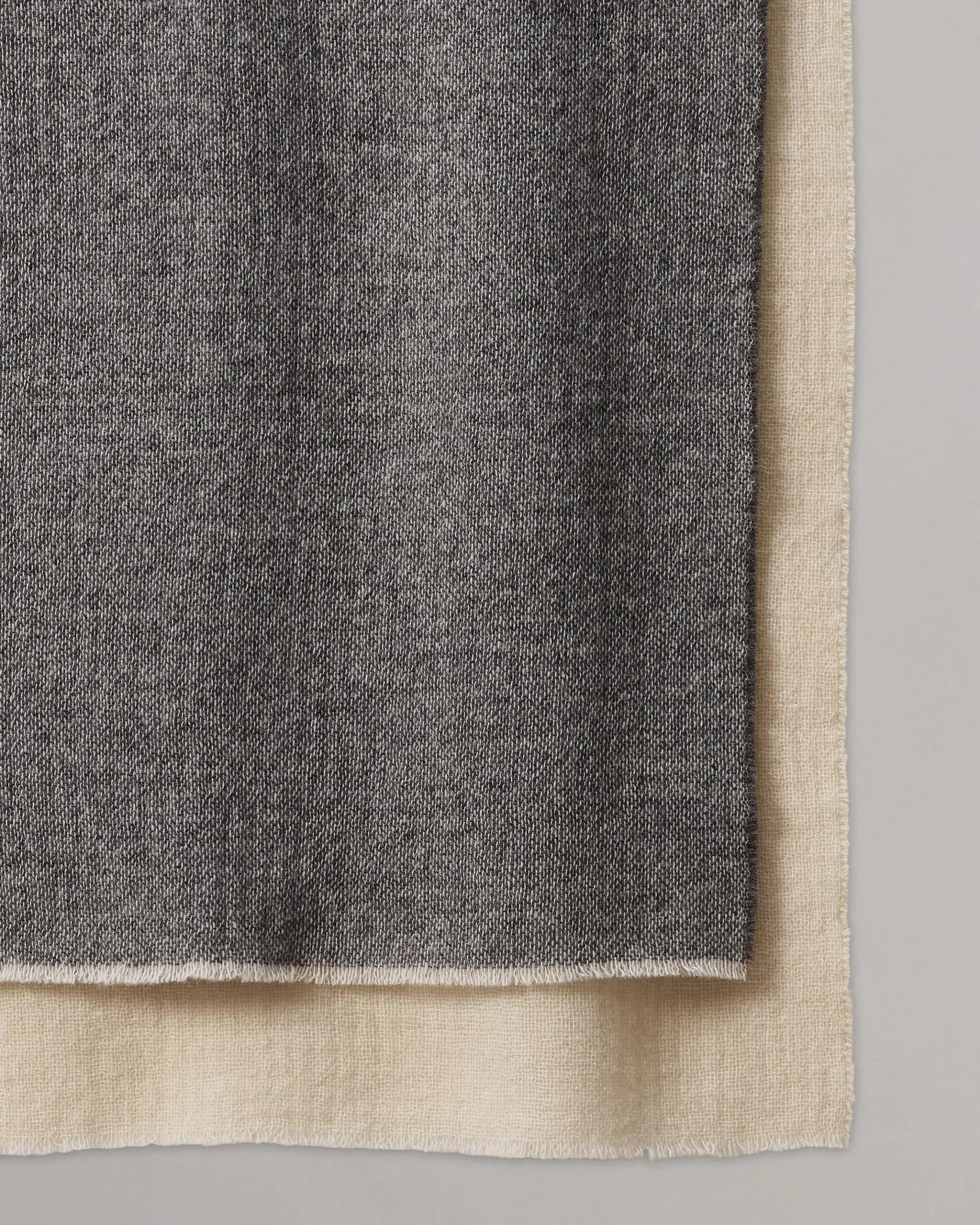 rag & bone Millie Virgin Wool Scarf Charcoal Multi New
