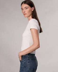 rag & bone Mini Script RB Tee Ivory Multi New