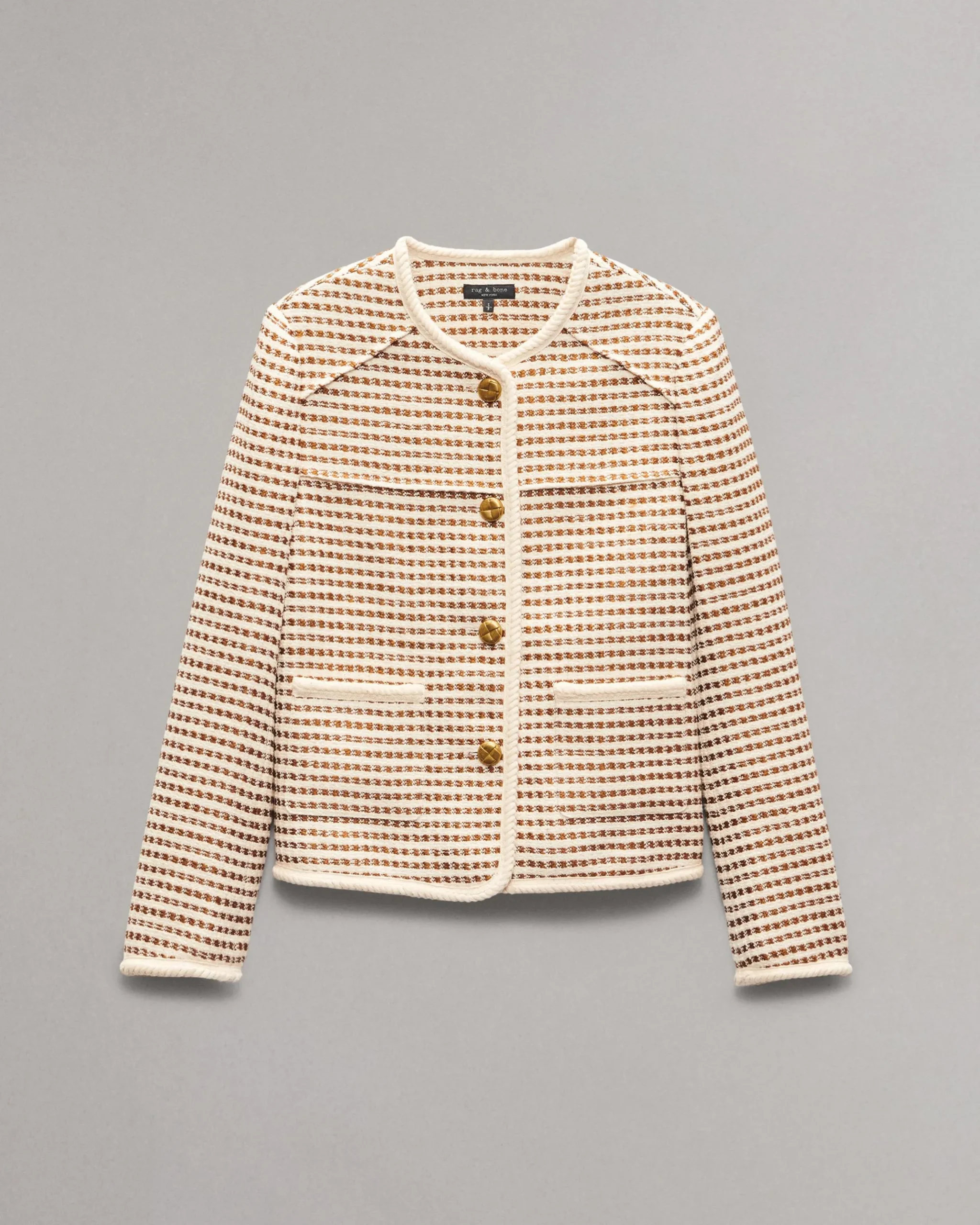 rag & bone Mirabelle Tweed Jacket Ivory Multi Cheap