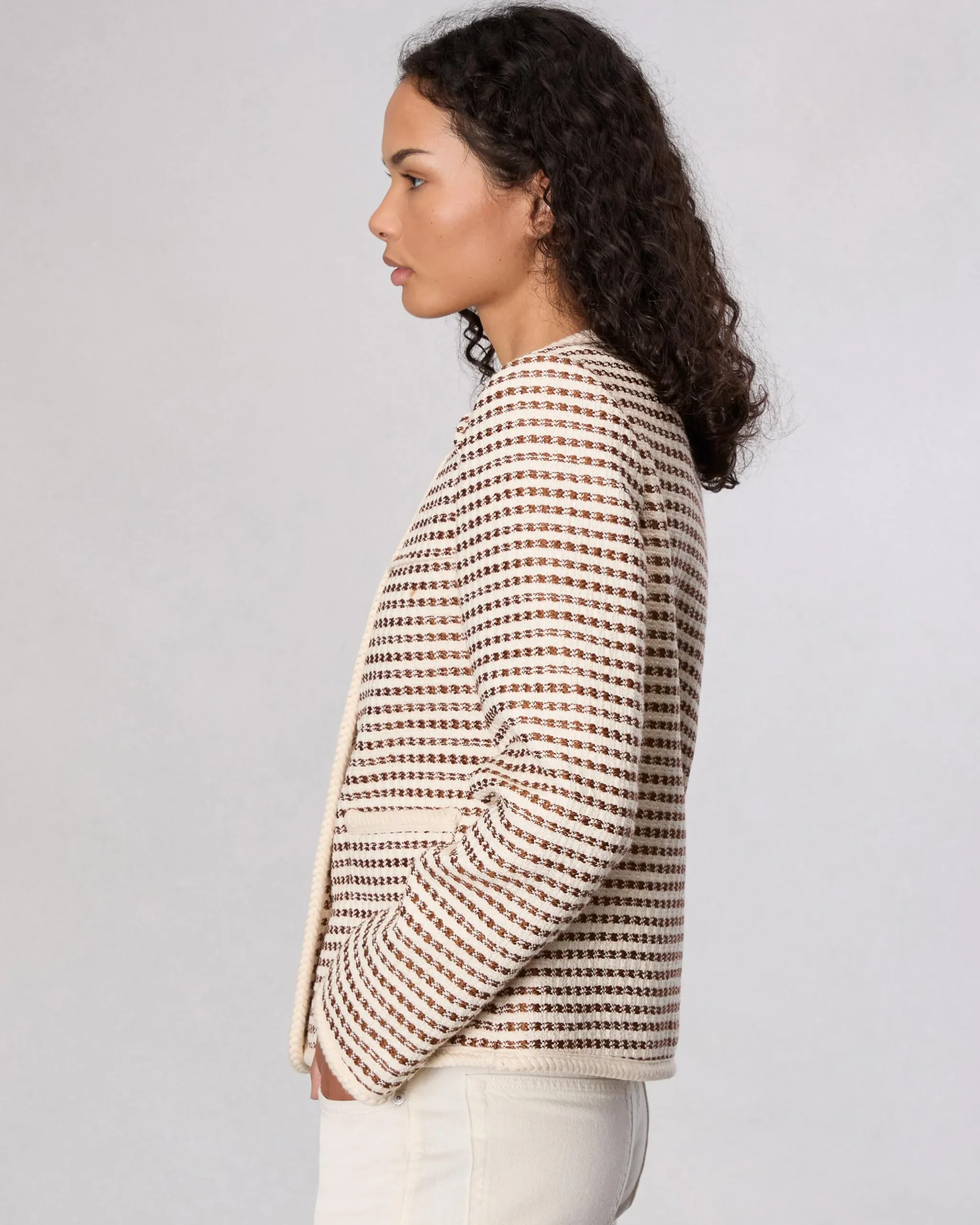 rag & bone Mirabelle Tweed Jacket Ivory Multi Cheap