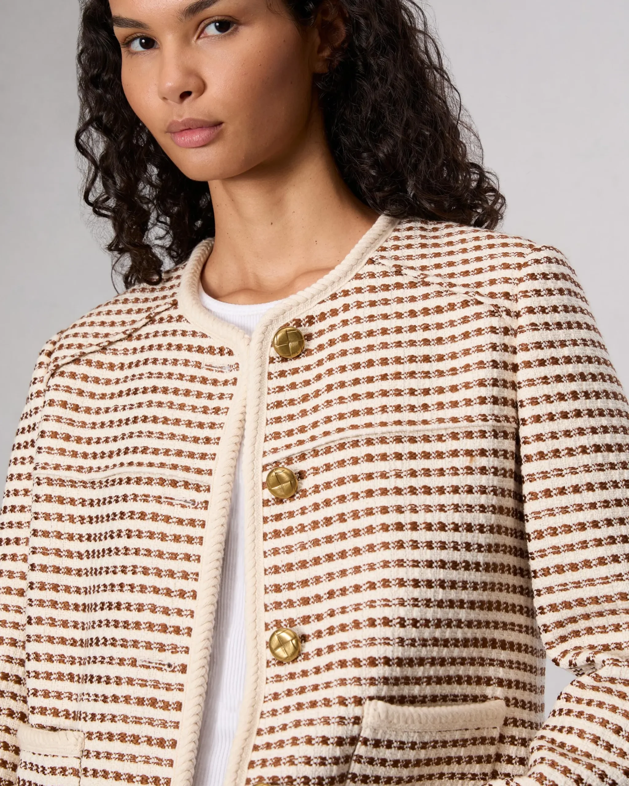 rag & bone Mirabelle Tweed Jacket Ivory Multi Cheap