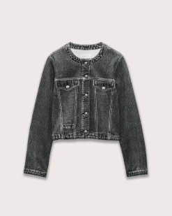 rag & bone Miramar Cora Jacket Washed Black New