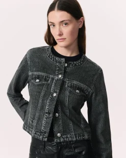 rag & bone Miramar Cora Jacket Washed Black New