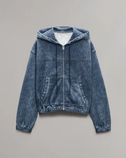 rag & bone Miramar Fleece Davina Hoodie Topaz Flash Sale