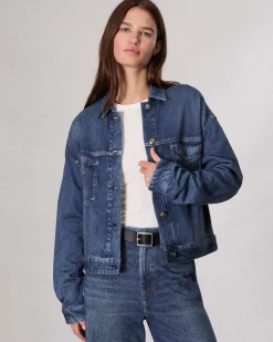 rag & bone Miramar Fleece Trucker Jacket Grove Flash Sale