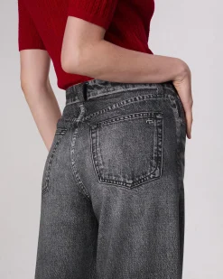 rag & bone Miramar Terry Sofie Wide-Leg Pant Washed Black Discount
