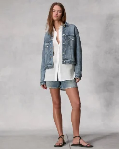 rag & bone Miramar Terry Trucker Jacket Walker Flash Sale