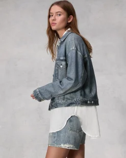 rag & bone Miramar Terry Trucker Jacket Walker Flash Sale