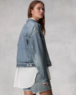 rag & bone Miramar Terry Trucker Jacket Walker Flash Sale