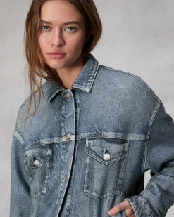 rag & bone Miramar Terry Trucker Jacket Walker Flash Sale