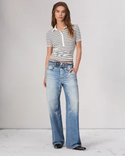 rag & bone Miramar Terry Wide-Leg Pant Noosa New