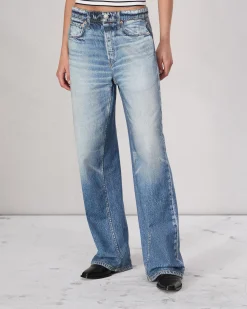 rag & bone Miramar Terry Wide-Leg Pant Noosa New