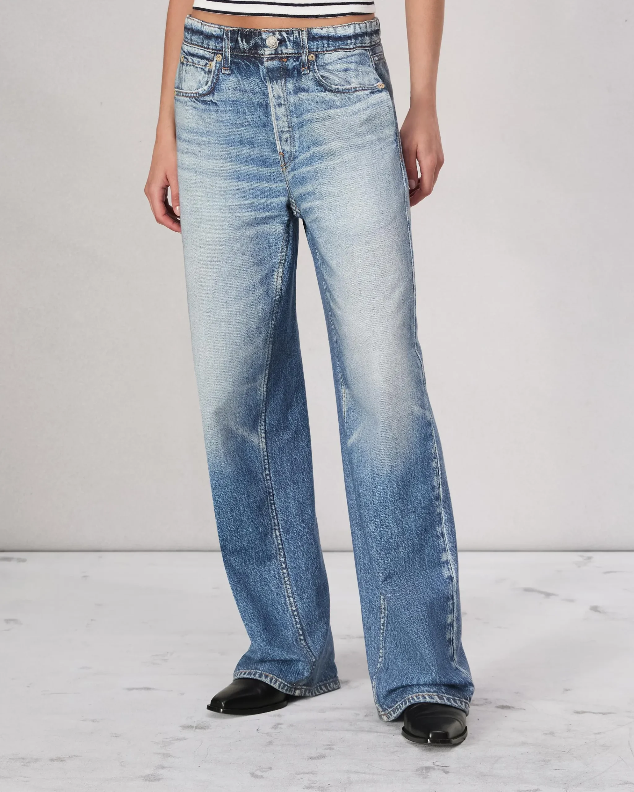 rag & bone Miramar Terry Wide-Leg Pant Noosa New