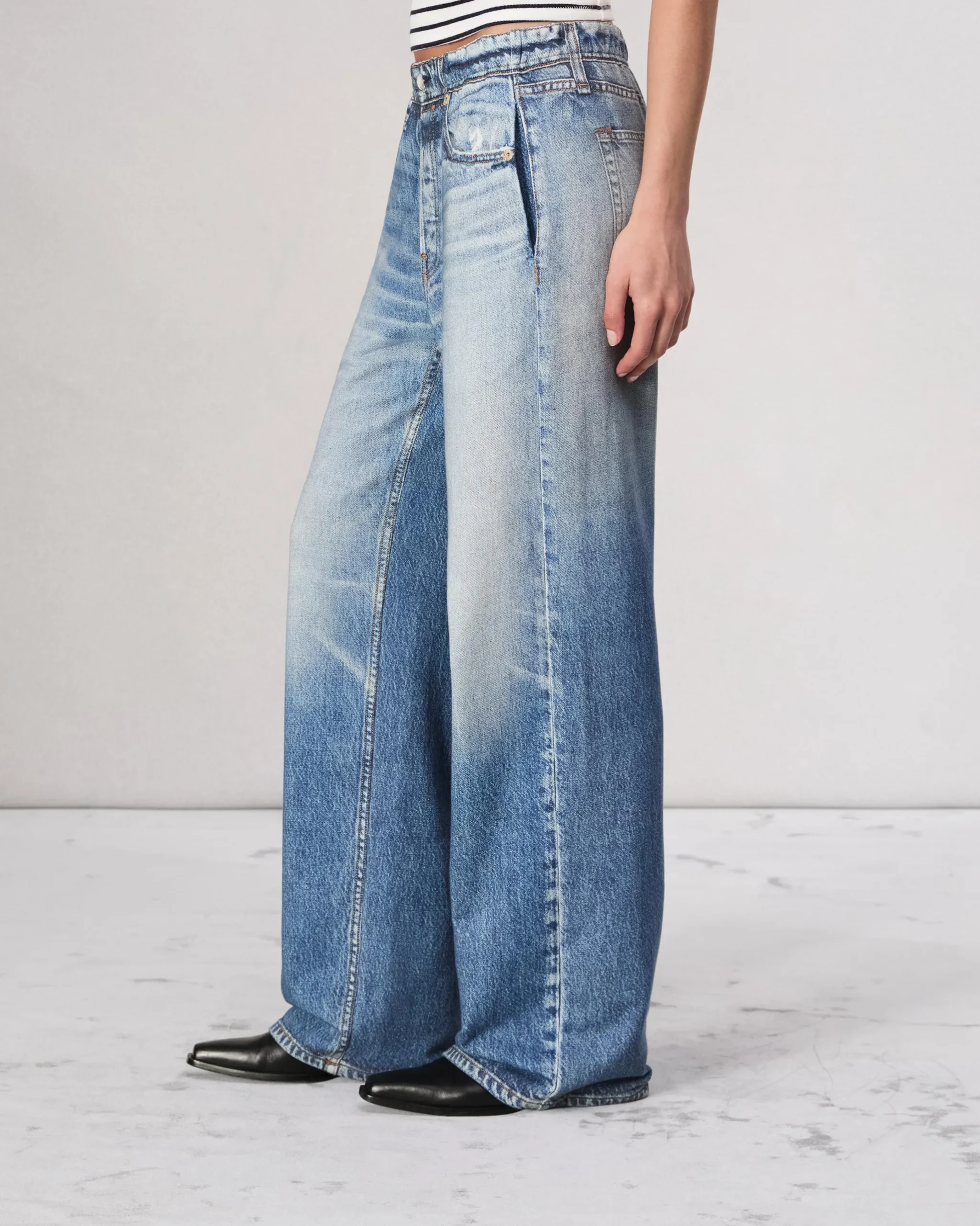 rag & bone Miramar Terry Wide-Leg Pant Noosa New