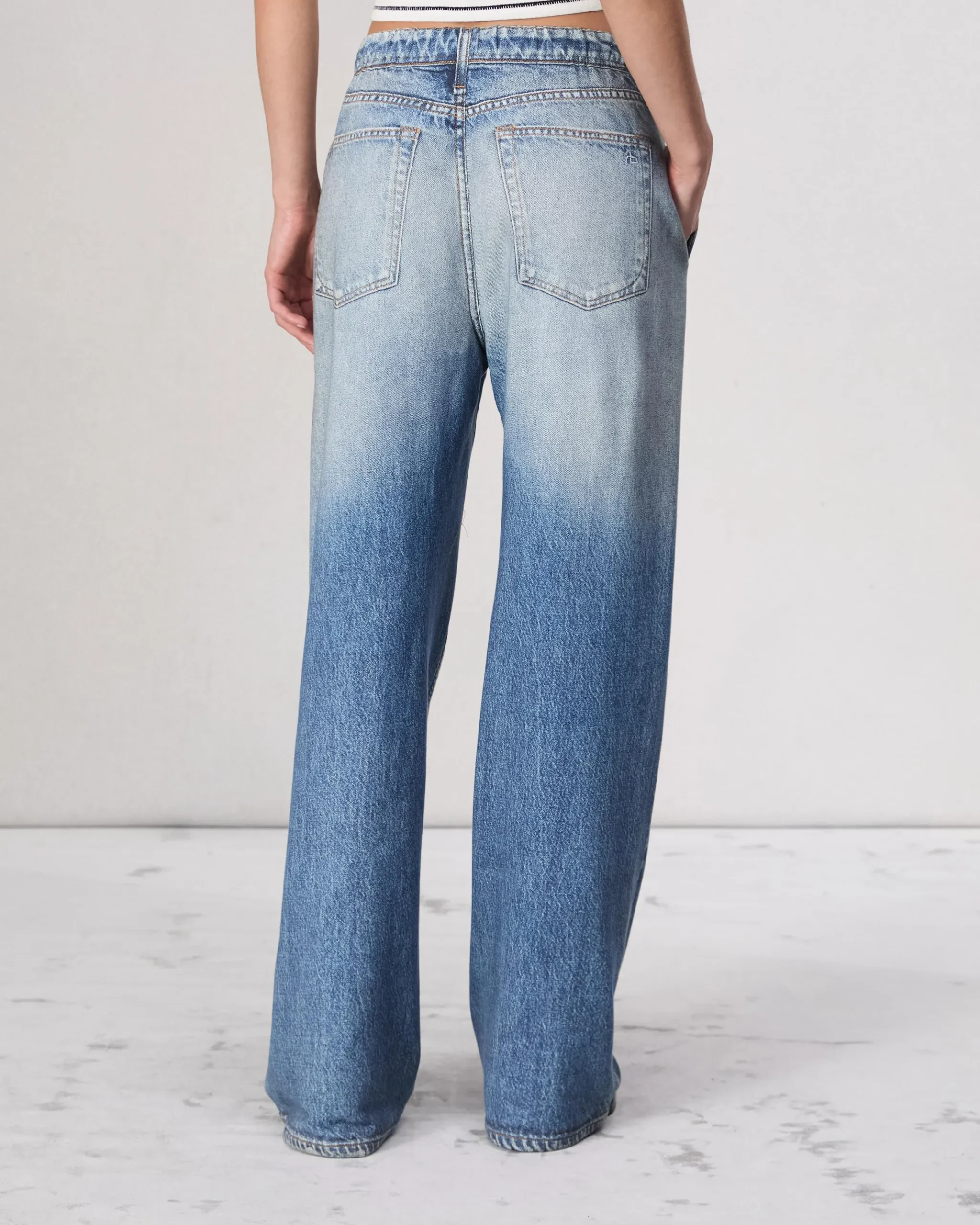 rag & bone Miramar Terry Wide-Leg Pant Noosa New