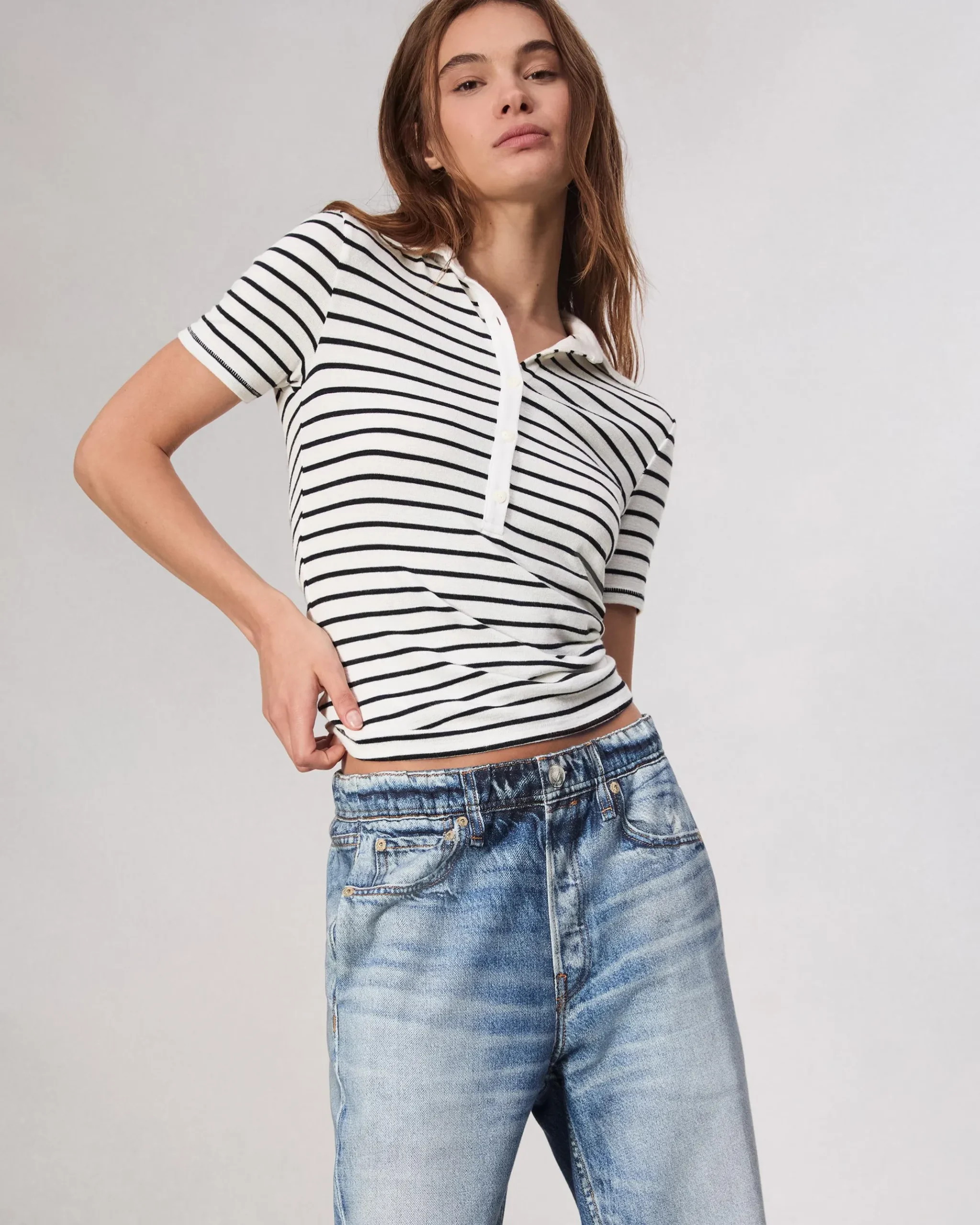 rag & bone Miramar Terry Wide-Leg Pant Noosa New
