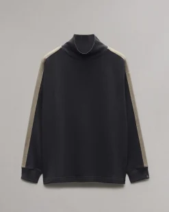 rag & bone Mockneck Sweatshirt Black Cheap