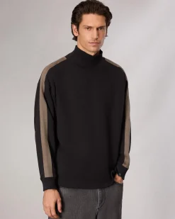 rag & bone Mockneck Sweatshirt Black Cheap