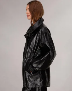 rag & bone Monica Faux Leather Jacket Black Store