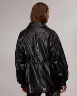 rag & bone Monica Faux Leather Jacket Black Store