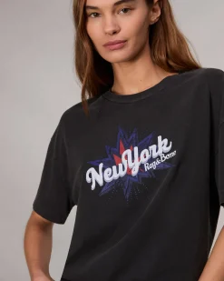 rag & bone New York Boyfriend T-Shirt Black Multi Fashion
