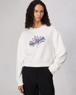 rag & bone New York Terry Sweatshirt Ivory Multi Cheap