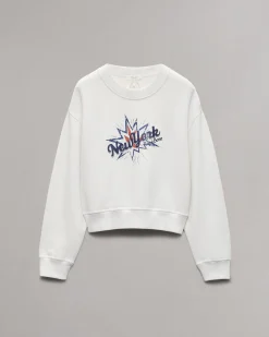 rag & bone New York Terry Sweatshirt Ivory Multi Cheap