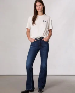 rag & bone NYC Boyfriend T-Shirt Ivory Multi Flash Sale