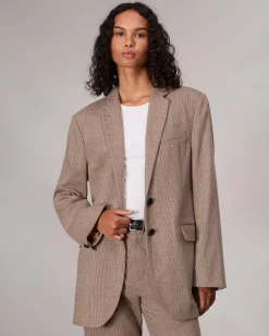 rag & bone Odessa Plaid Blazer Camel Plaid Best Sale