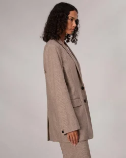 rag & bone Odessa Plaid Blazer Camel Plaid Best Sale