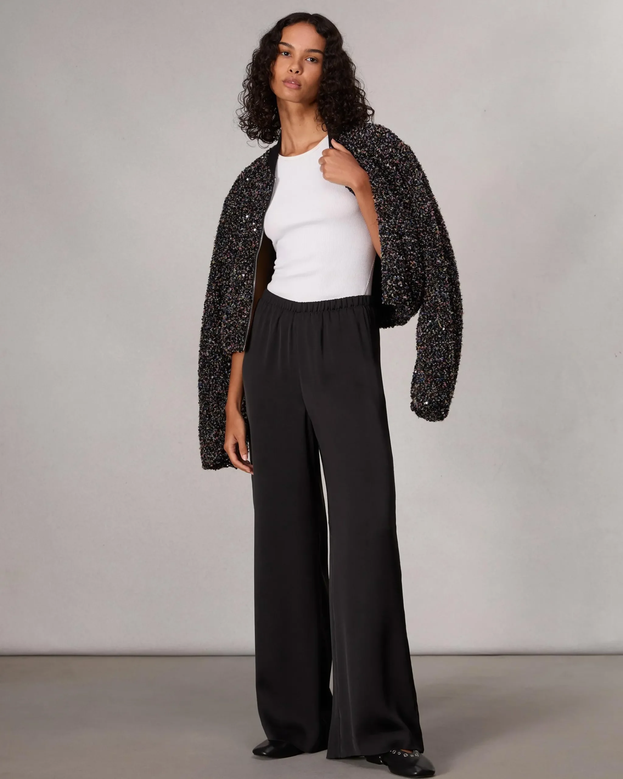rag & bone Olivia Lounge Pant Black Hot