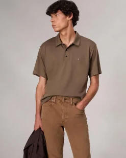 rag & bone Pima Cotton Polo Shirt Army Store