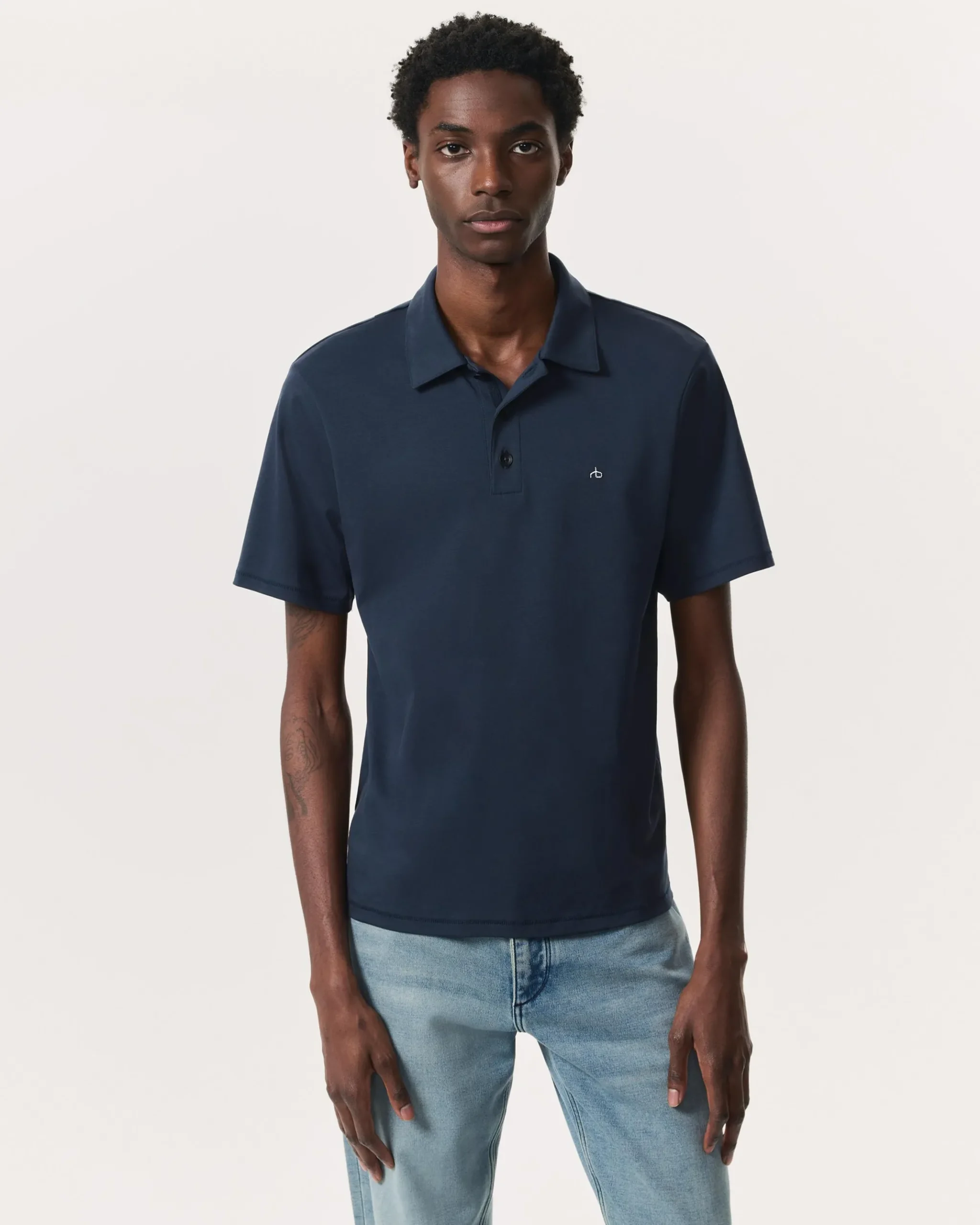 rag & bone Pima Cotton Polo Shirt Salute Cheap