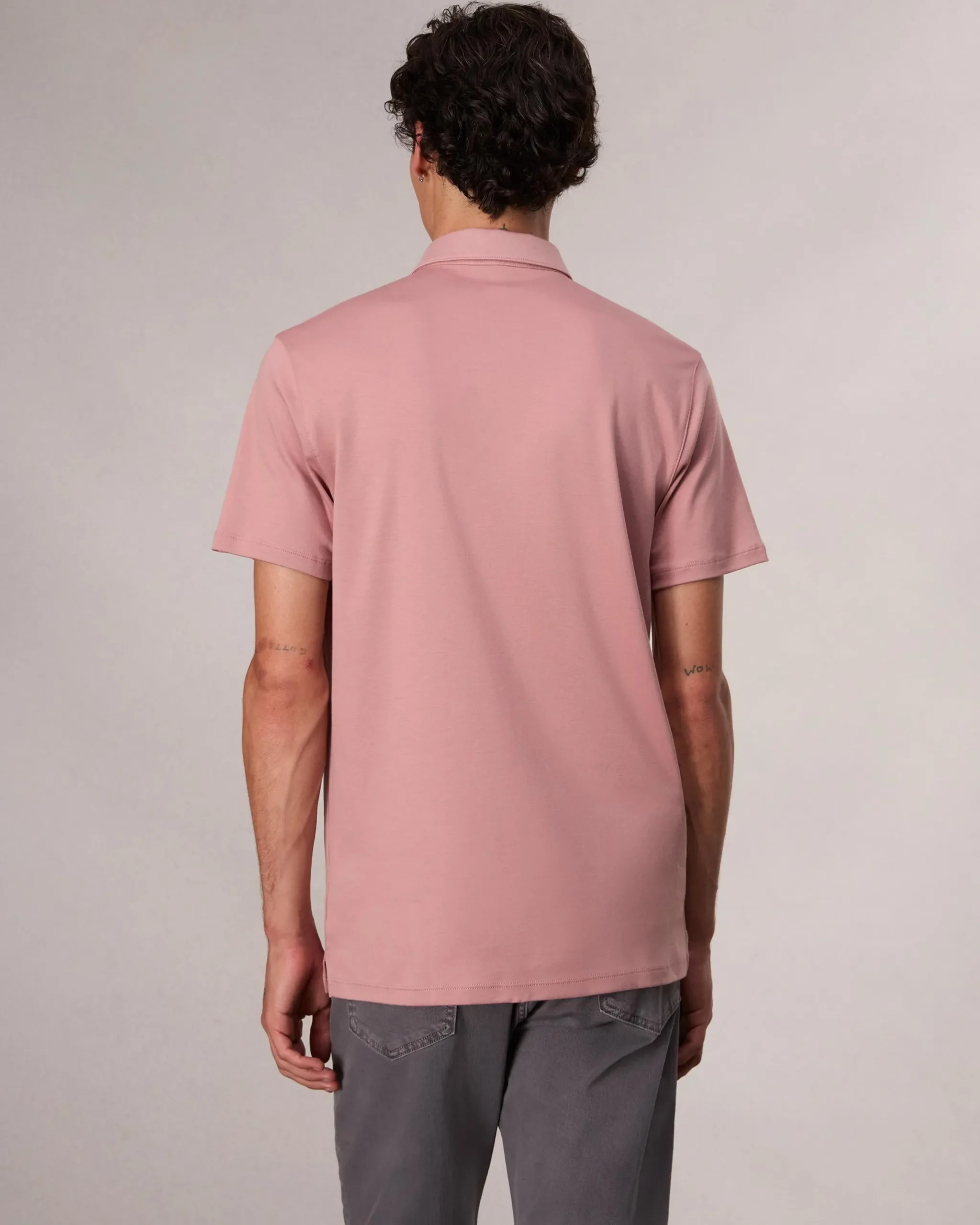 rag & bone Pima Cotton Polo Shirt Sea Grey (not available) Best Sale