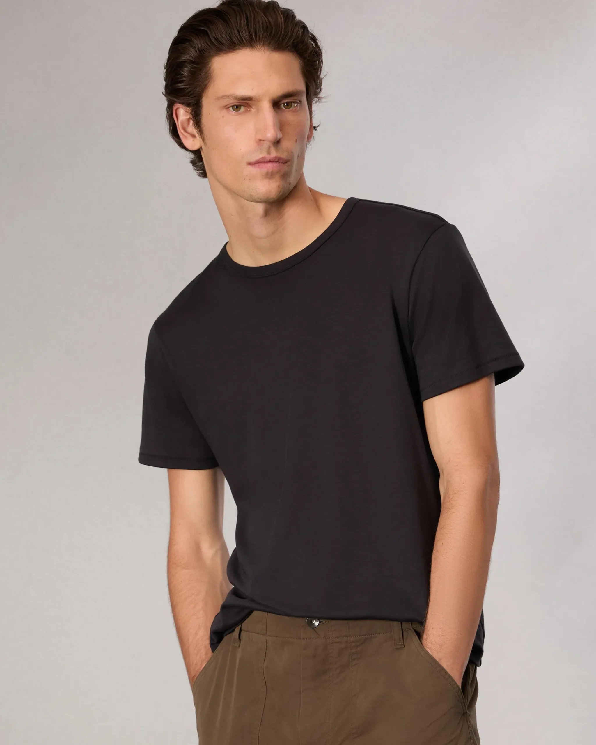 rag & bone Pima Cotton T-Shirt Black Clearance