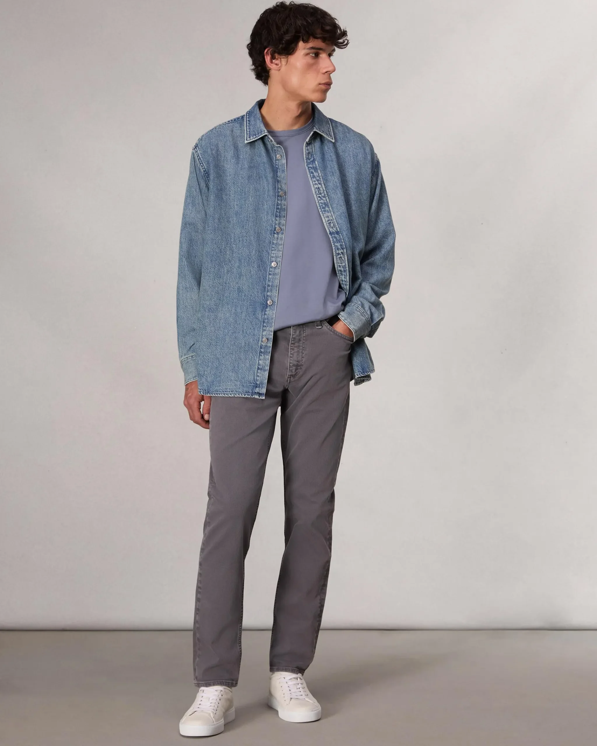 rag & bone Pima Cotton T-Shirt Sea Grey Store