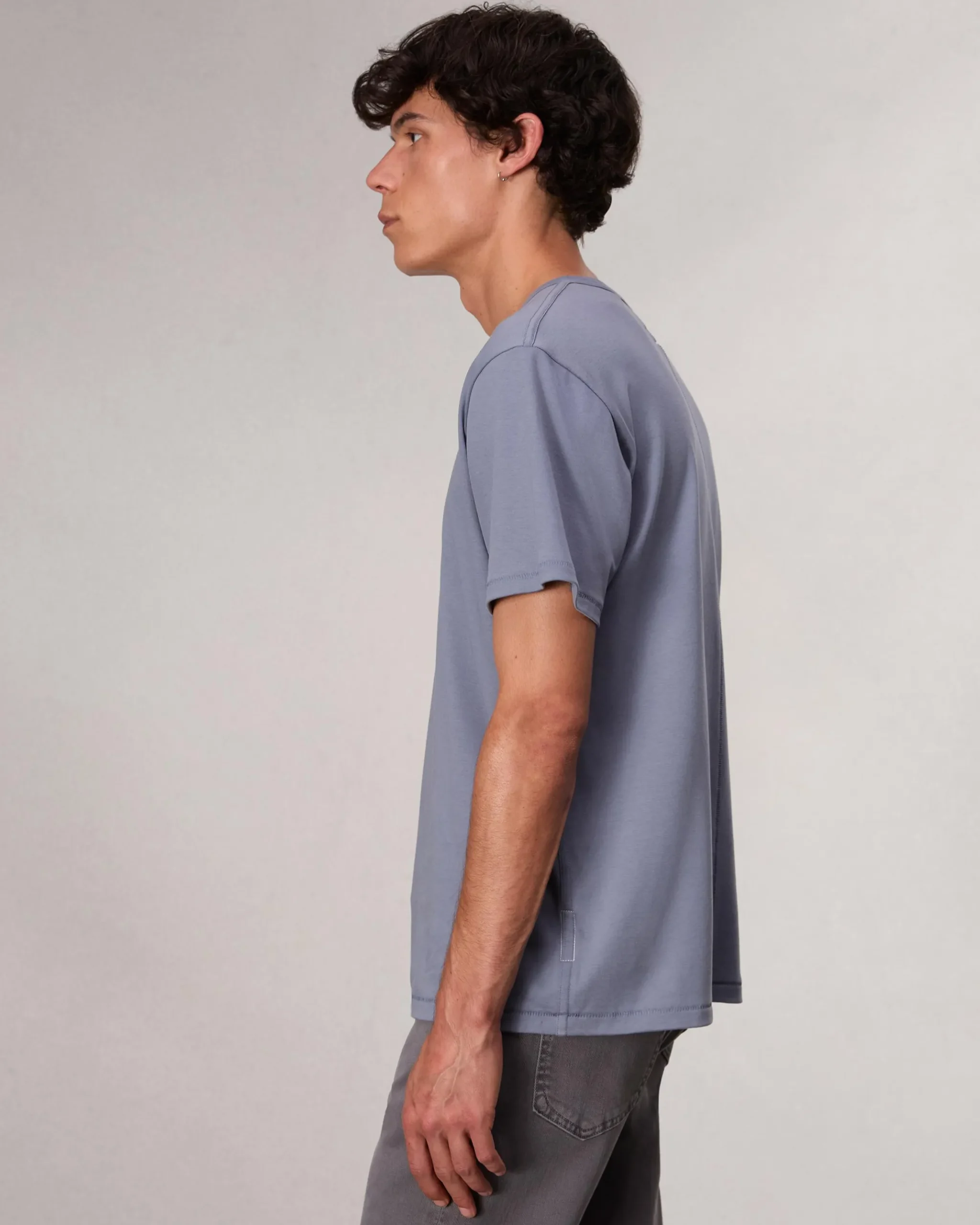 rag & bone Pima Cotton T-Shirt Sea Grey Store