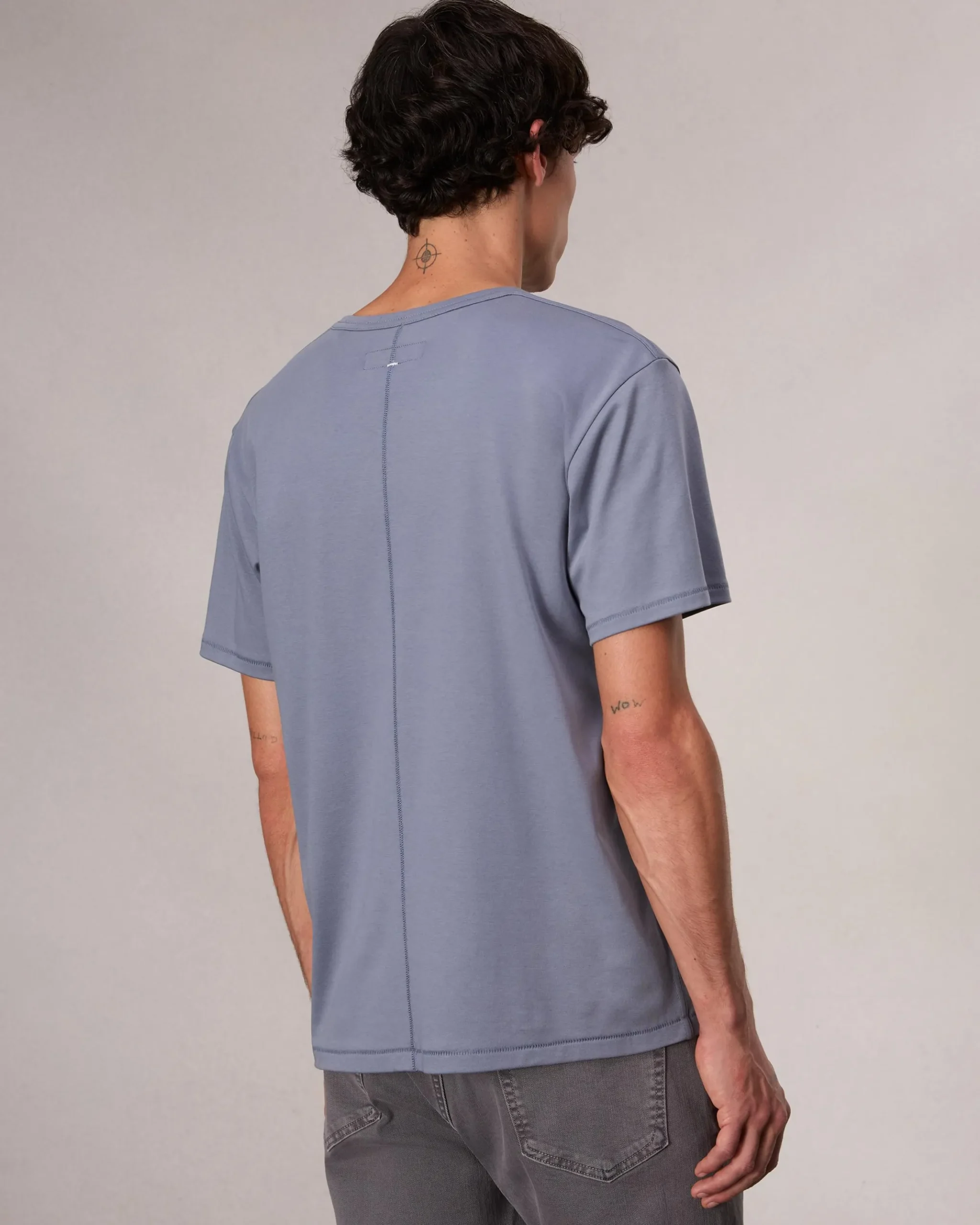 rag & bone Pima Cotton T-Shirt Sea Grey Store