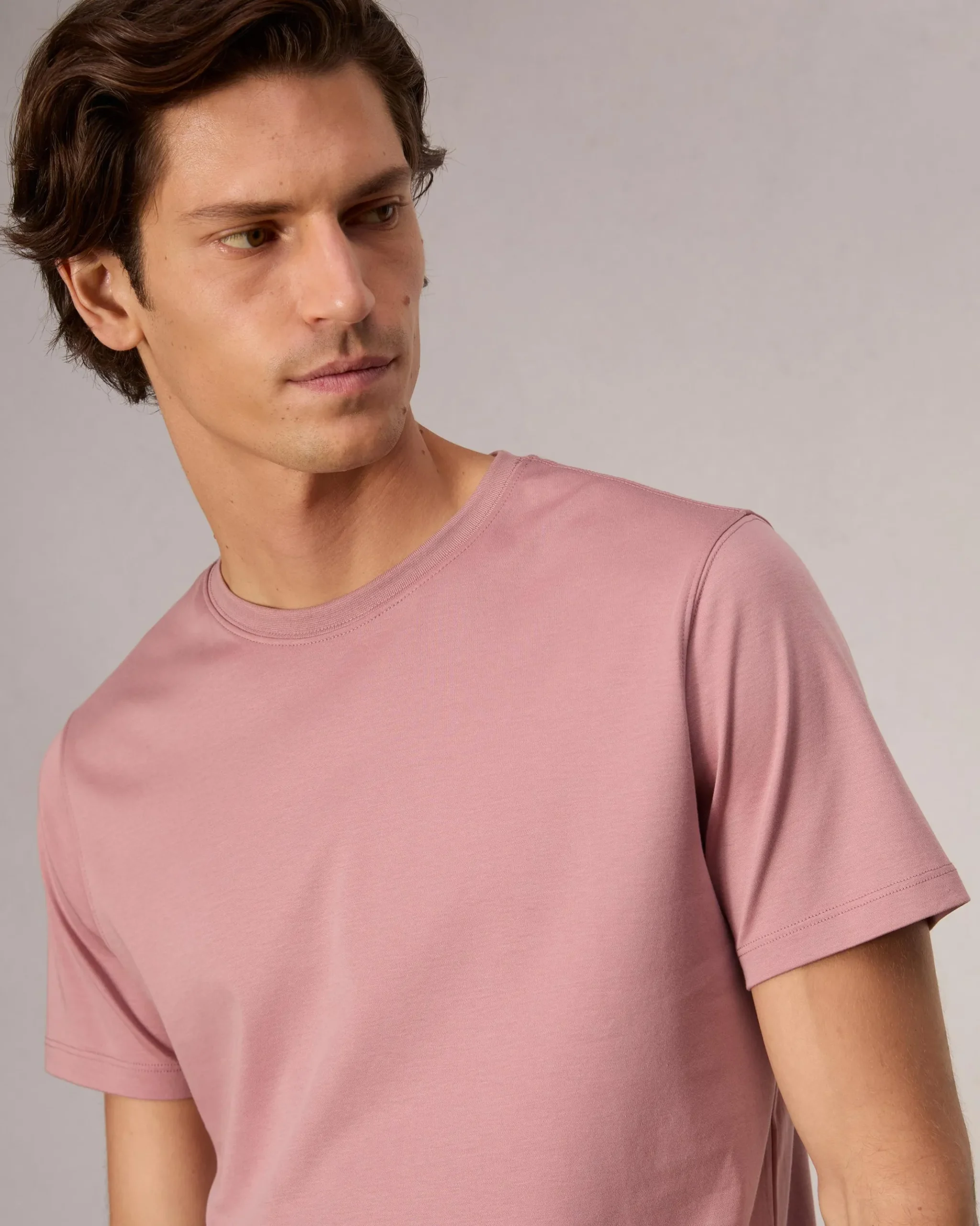 rag & bone Pima Cotton T-Shirt Washed Rose Discount
