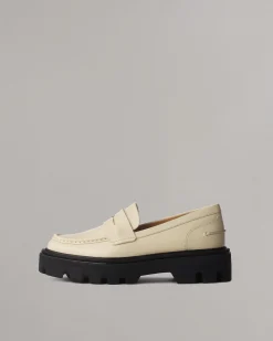 rag & bone Quinn Leather Loafer Greige Cheap