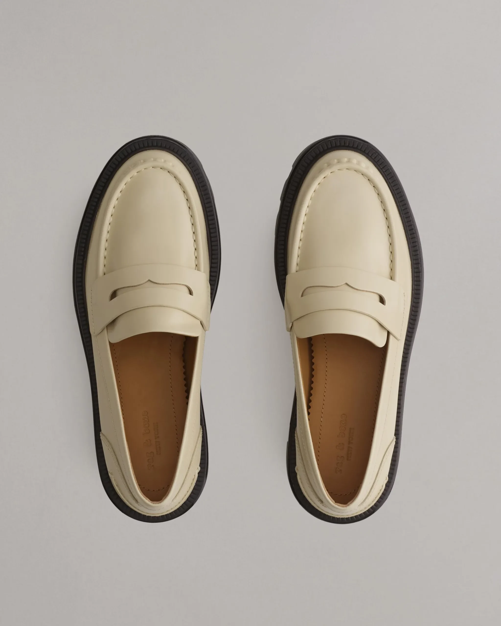 rag & bone Quinn Leather Loafer Greige Cheap