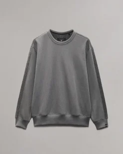 rag & bone Raw-Edge Cotton Sweatshirt Smoke Grey Store